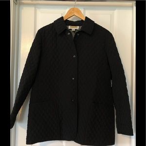 Talbots black quilt coat - medium